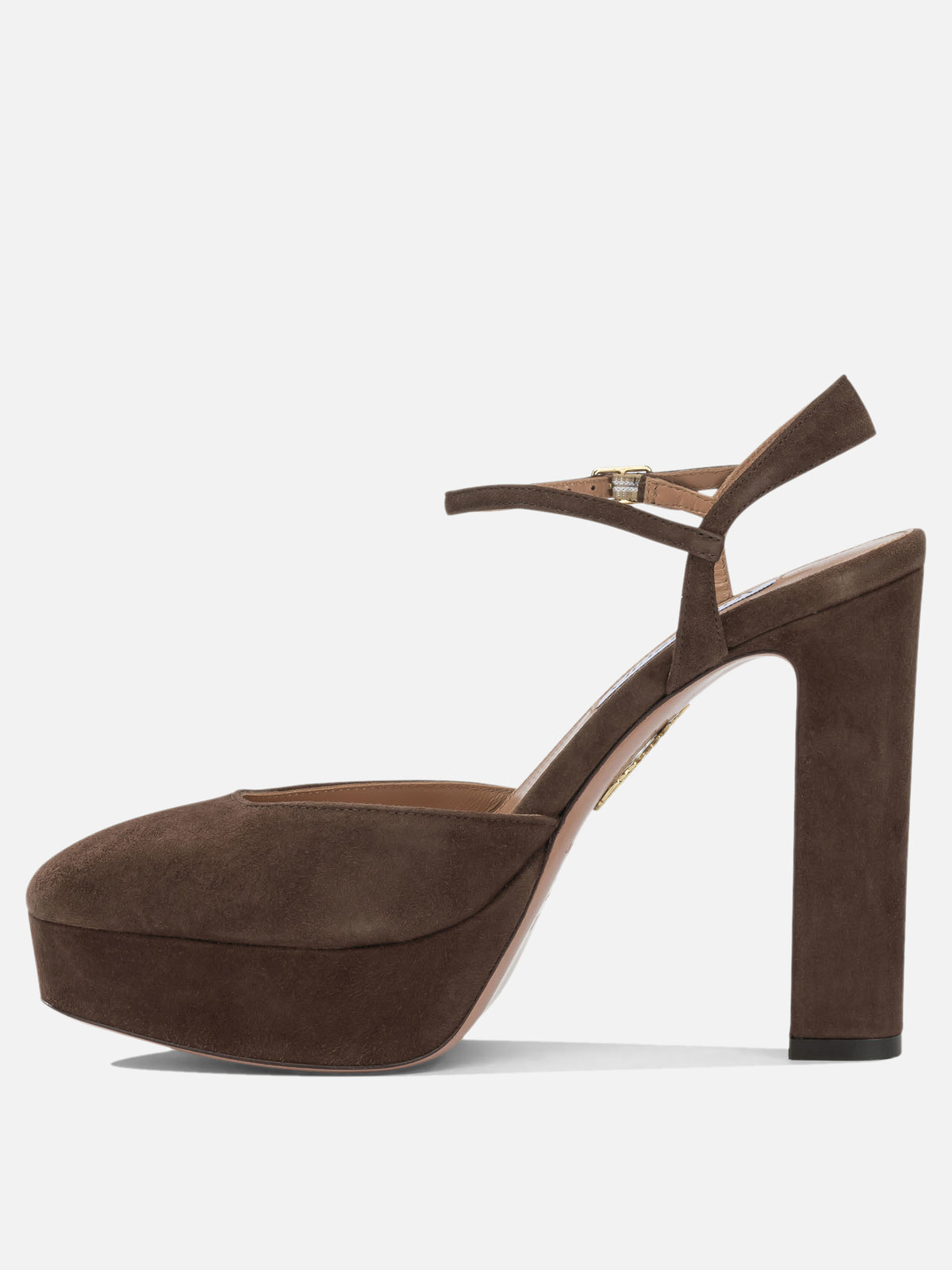 Aquazzura "Amira Plateau 110MM" Slingback Brown

