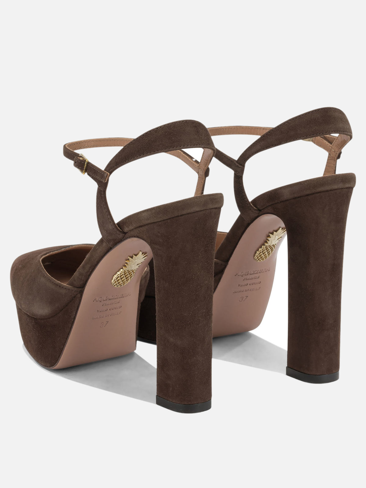 Aquazzura "Amira Plateau 110MM" Slingback Brown - VIETTI