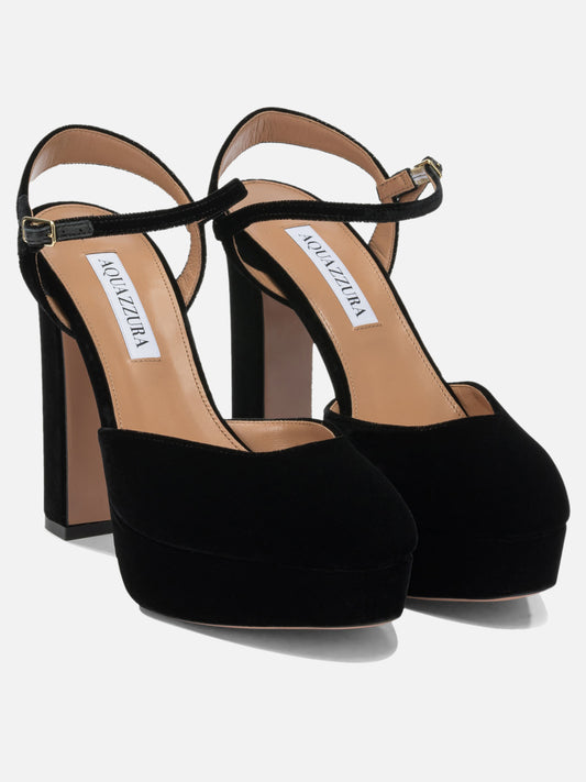 Slingbacks 64% viscose 34% cupro 1% goat leather 1% sheep leather - 100% calf leather  Black - Aquazzura Women | PDP | VIETTI Online Store | 2
