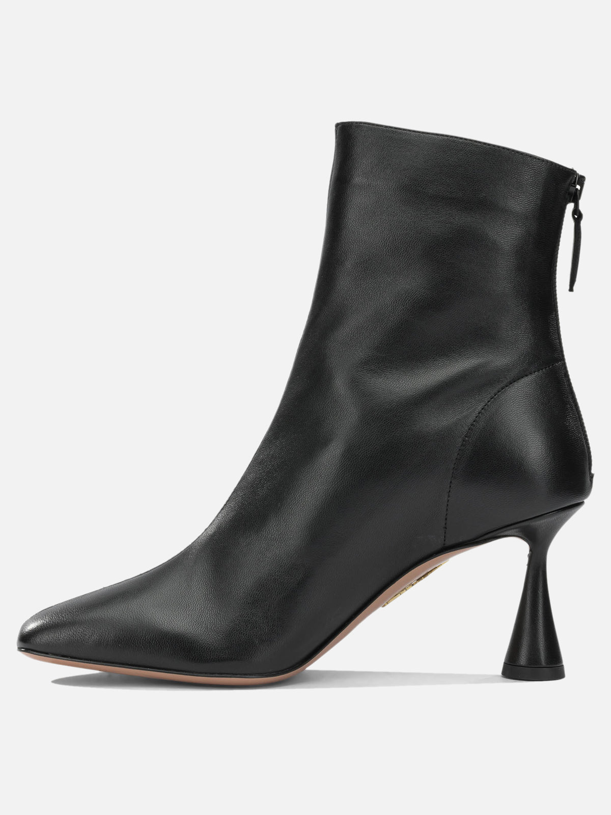 Aquazzura "Amore 75 mm" Ankle Boots with Zipper Black


