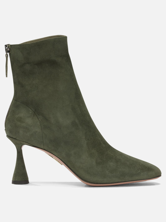 Zipped boots 100% kid suede leather - 100% calf leather  Green - Aquazzura Women | PLP | VIETTI Online Store 
