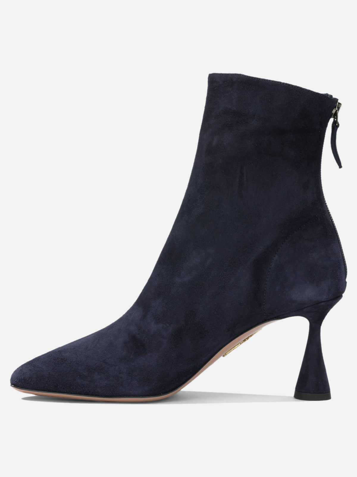 Aquazzura "Amore 75 mm" Ankle Boots with Zipper Blue - VIETTI