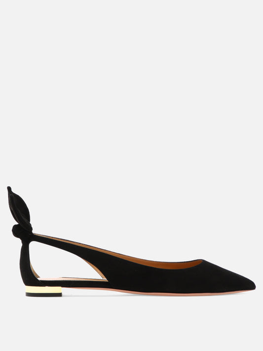 Classic ballet flats 100% kid leather - 100% calf leather  Black - Aquazzura Women | PDP | VIETTI Online Store 
