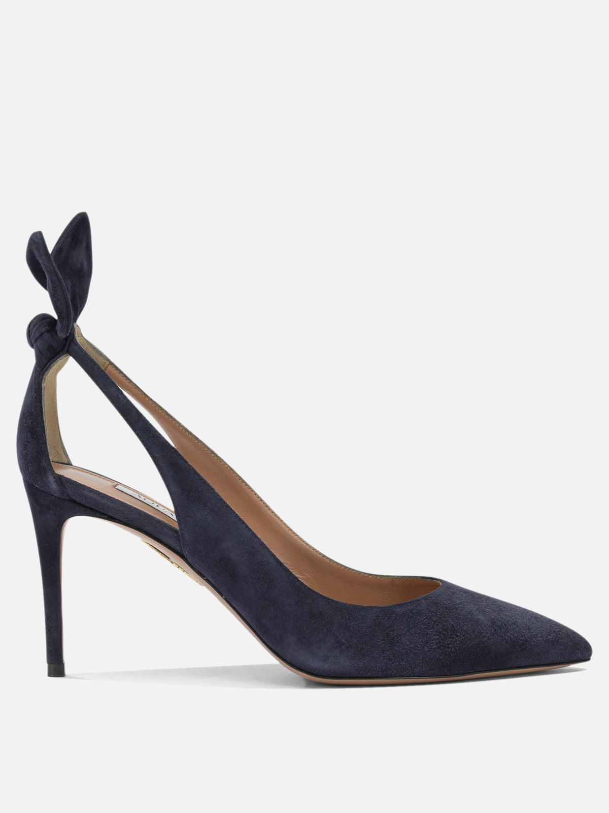 Aquazzura "Bow Tie 85 mm" Décolleté Blue


