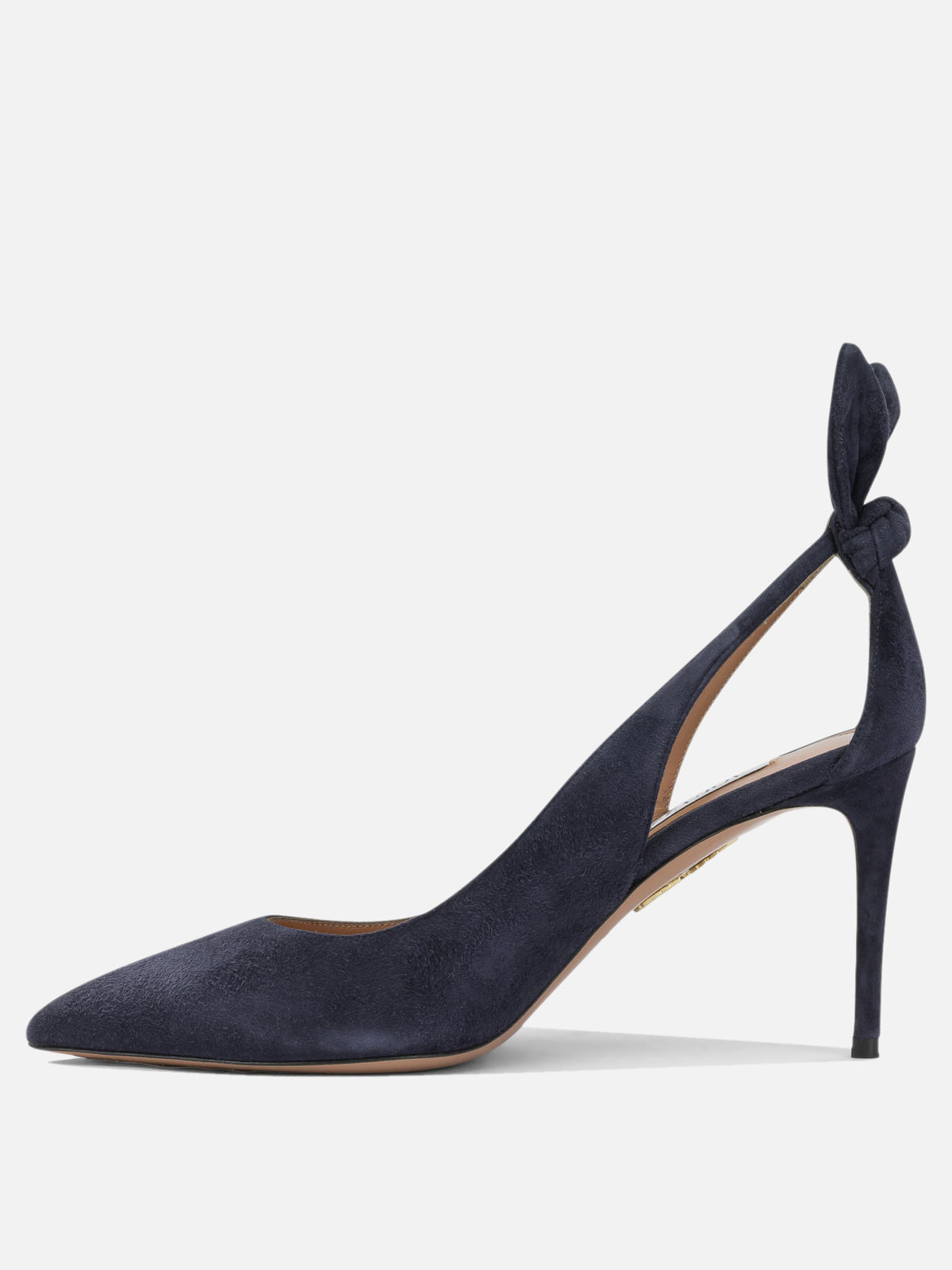 Aquazzura "Bow Tie 85 mm" Décolleté Blue

