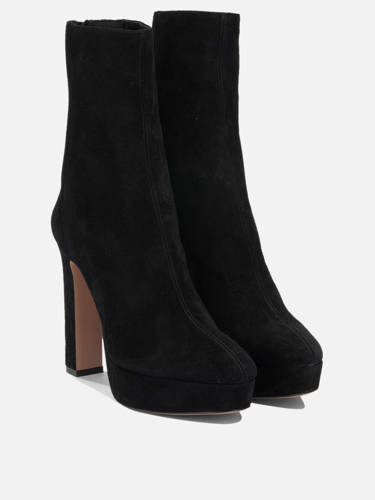 Aquazzura "Martine 110MM" Ankle Boots with Zipper Black

