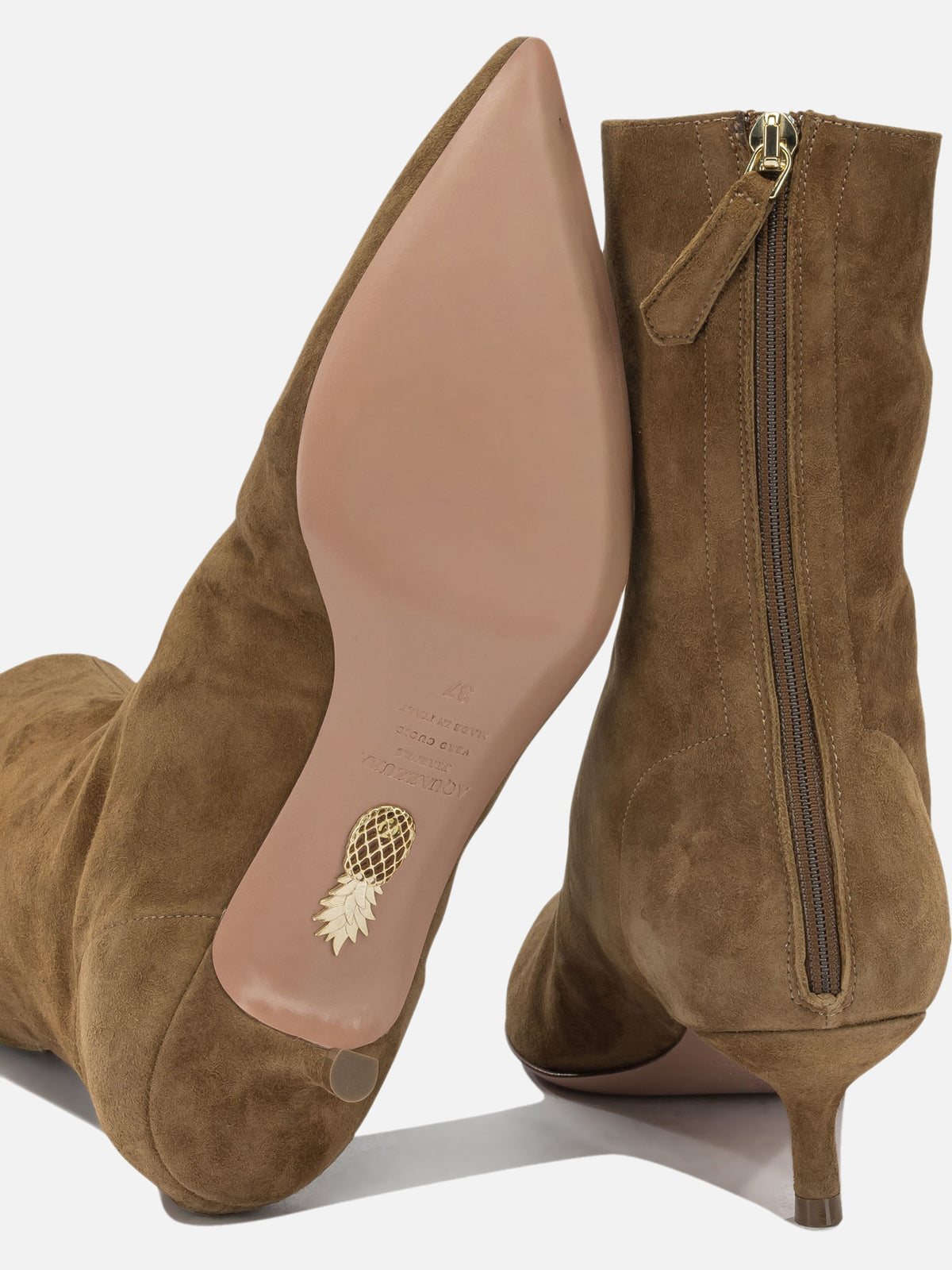Aquazzura Stivaletti con zip "Montmartre 50MM" Marrone - VIETTI