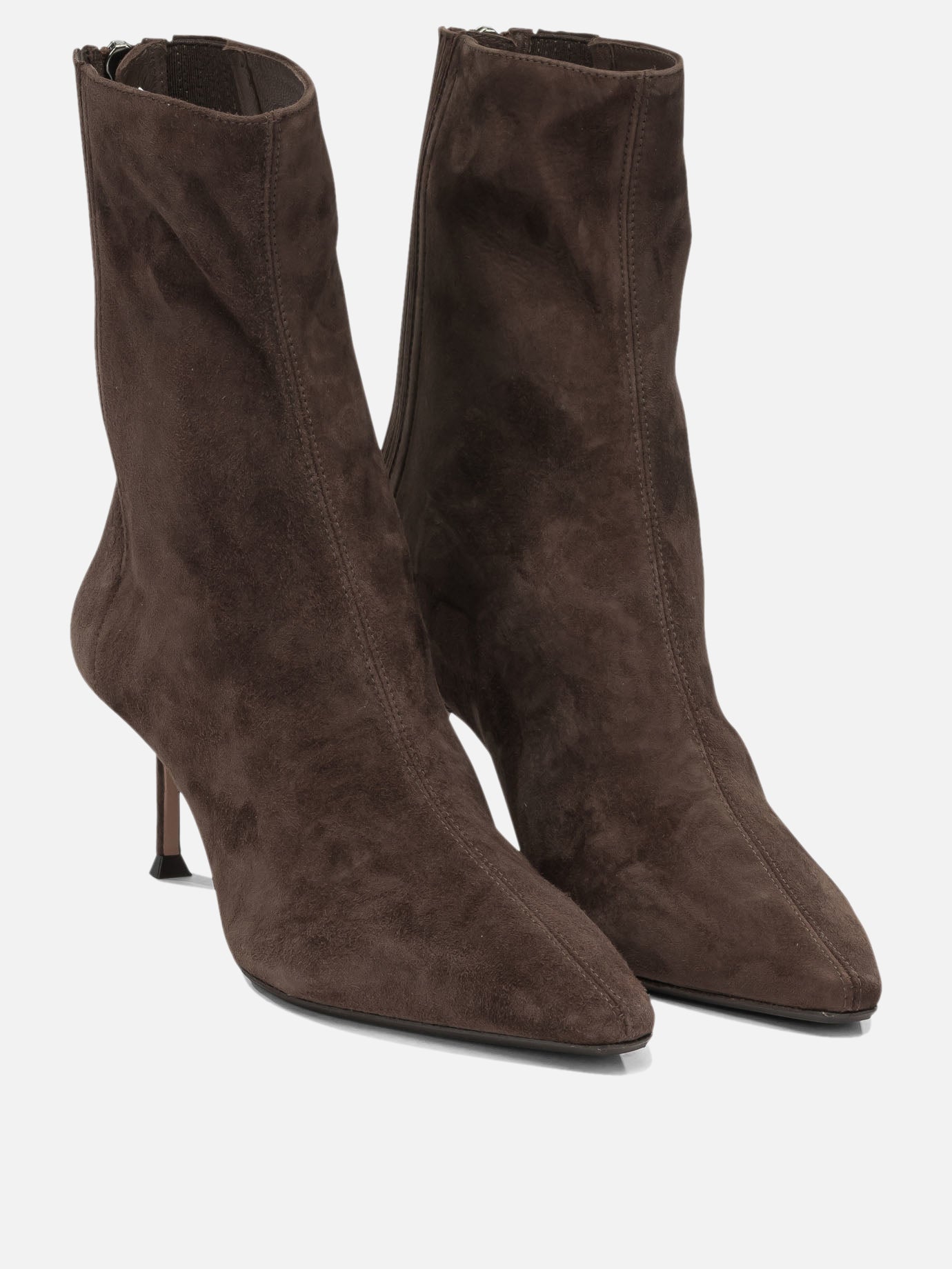 Zipped boots 95% kid leather 5% polyester - 60% calf leather 40% rubber  Brown - Aquazzura Women | PDP | VIETTI Online Store | thumbnail_2
