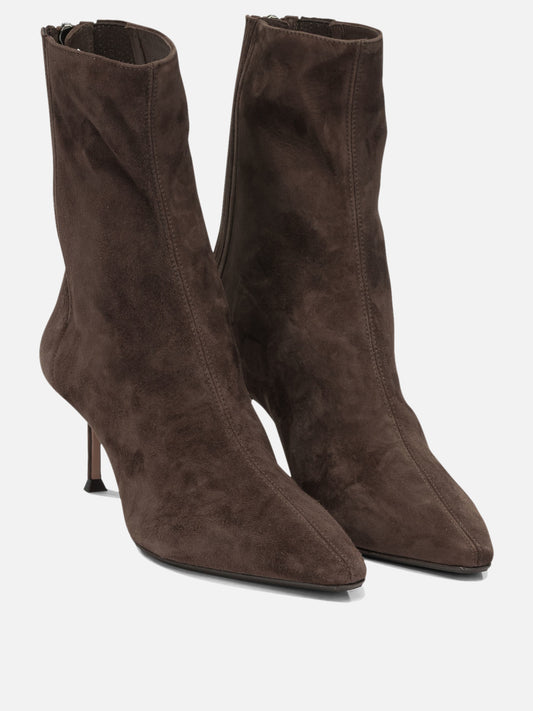 Zipped boots 95% kid leather 5% polyester - 60% calf leather 40% rubber  Brown - Aquazzura Women | PLP | VIETTI Online Store | 2

