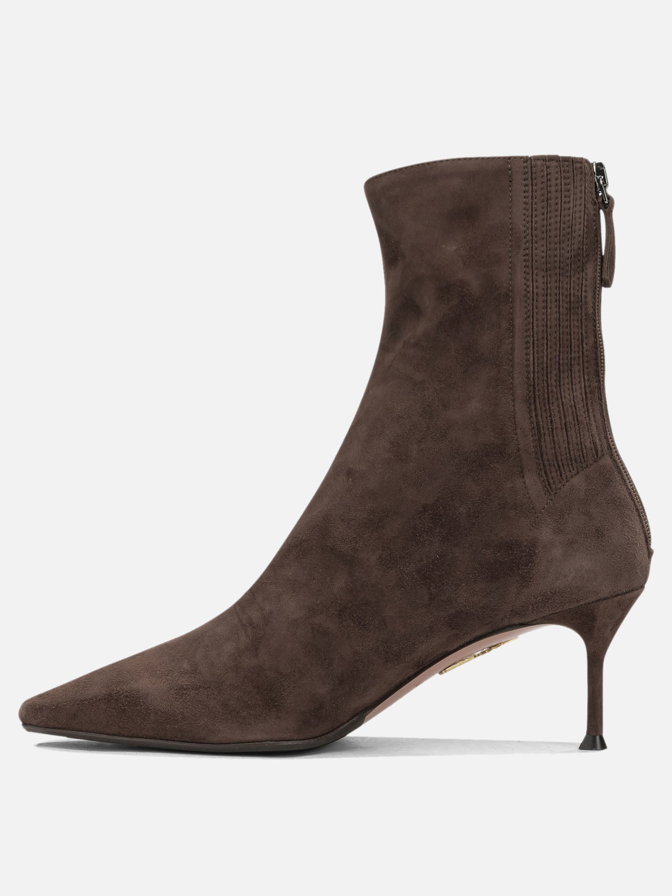 Zipped boots 95% kid leather 5% polyester - 60% calf leather 40% rubber  Brown - Aquazzura Women | PDP | VIETTI Online Store | thumbnail_3