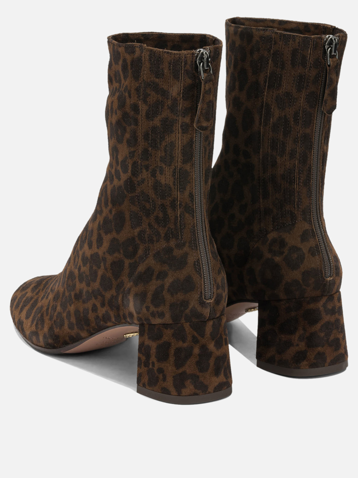 Aquazzura "Saint Honore 50 mm" Ankle Boots with Zipper Brown

