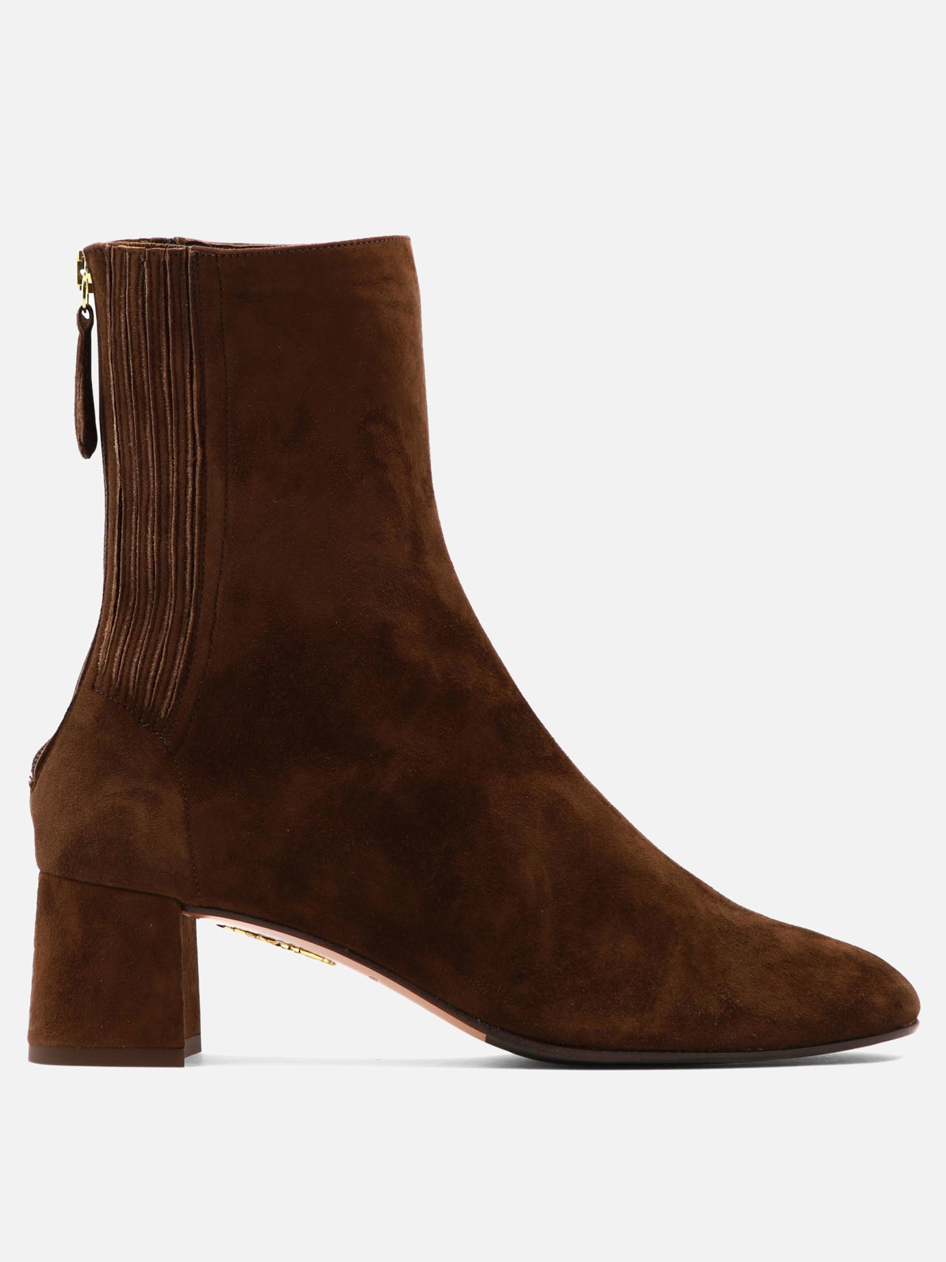 Zipped boots 95% lamb leather 5% polyester - 100% calf leather  Brown - Aquazzura Women | PDP | VIETTI Online Store | Zoom-Modal
