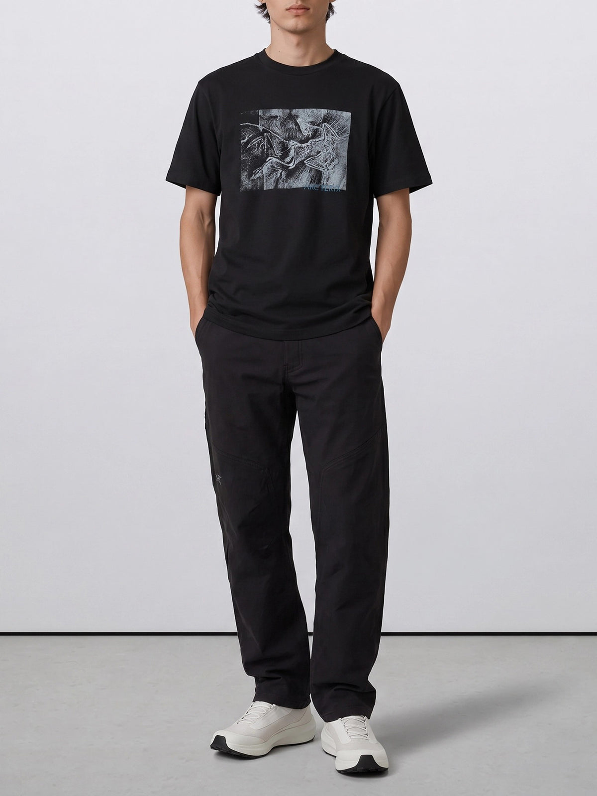 Arc'teryx "Kragg Cotton Lithographica SS" crewneck T-shirt Black


