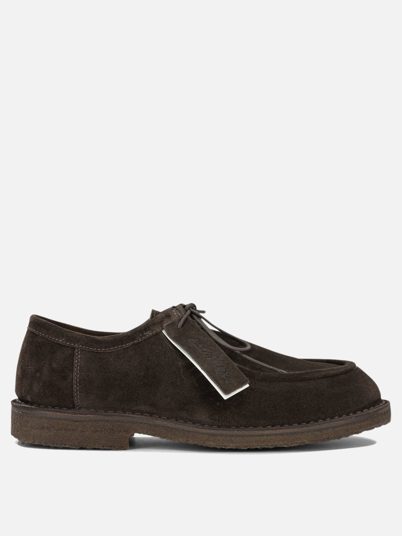 Laced loafers 100% cow suede leather - 100% rubber  Brown - Astorflex Men | PDP | VIETTI Online Store | Zoom-Modal

