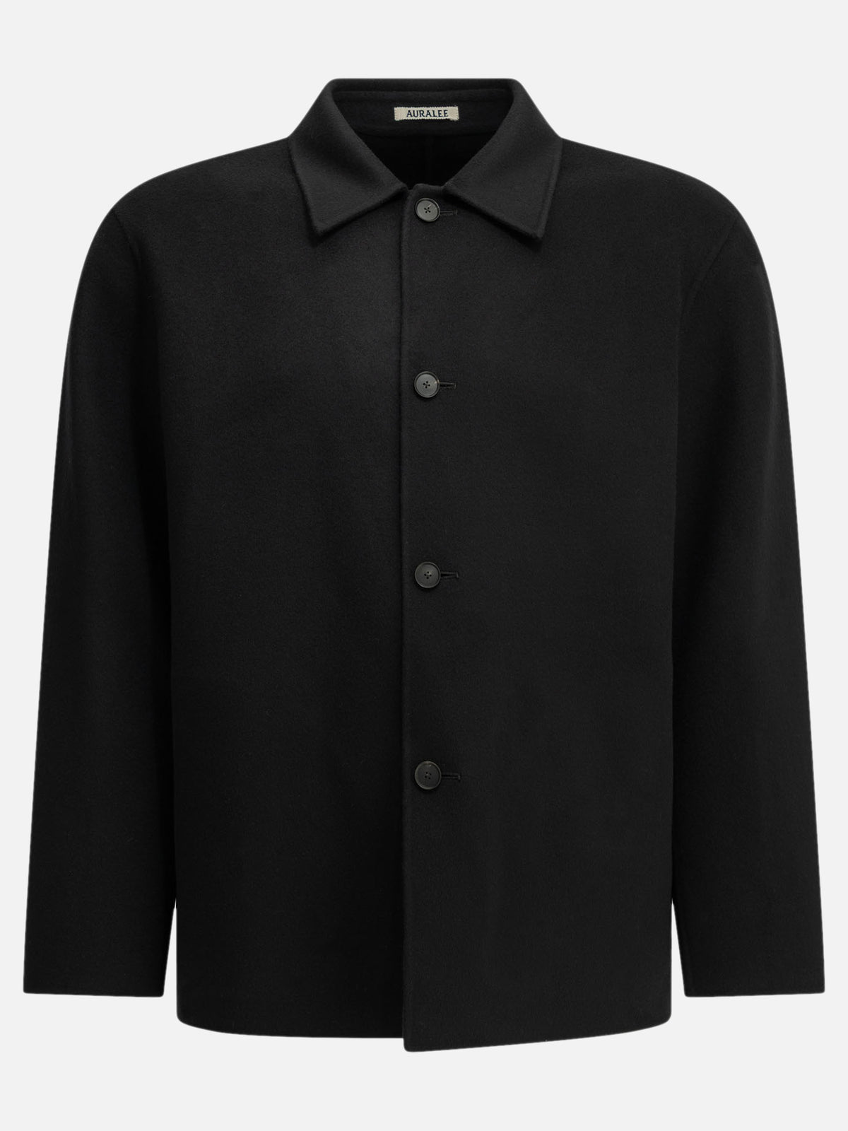 Auralee "Melton" Overshirt Jacket Black - VIETTI