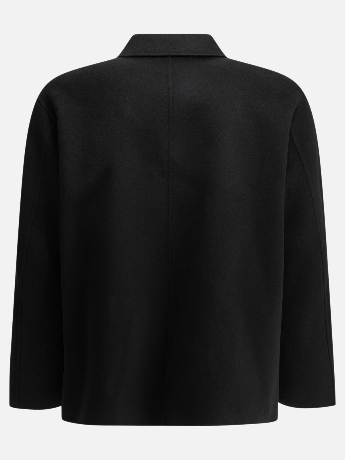 Auralee "Melton" Overshirt Jacket Black