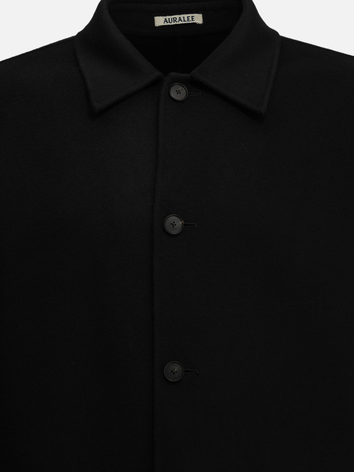 Auralee "Melton" Overshirt Jacket Black - VIETTI