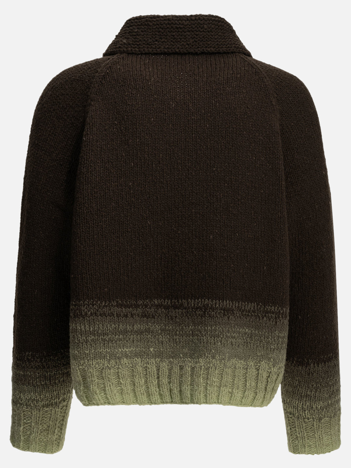 Auralee "Ombré" Zip-Up Sweater Brown - VIETTI