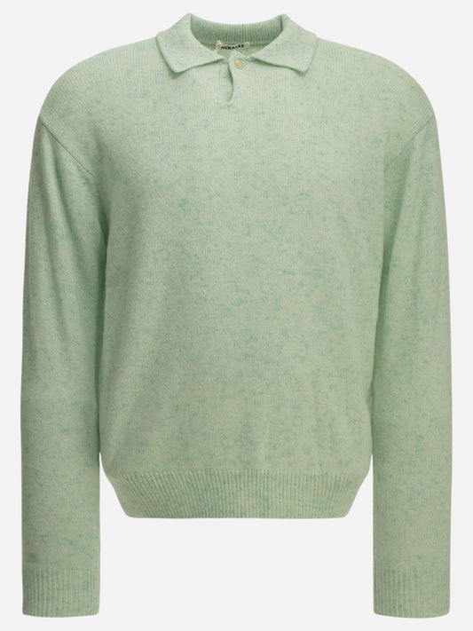 Auralee Cashmere polo sweater Green

