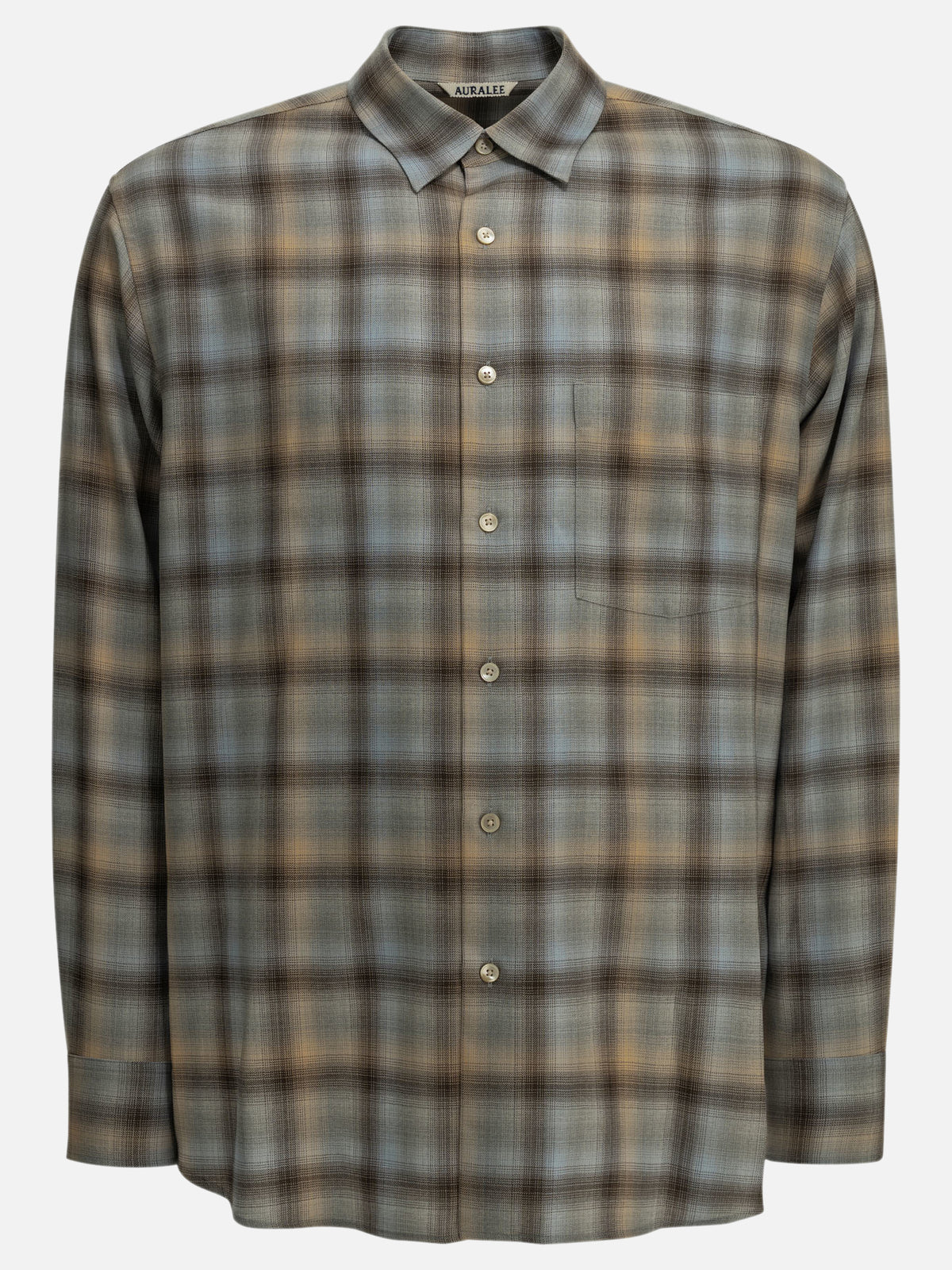 Auralee Casual wool shirt Light blue
