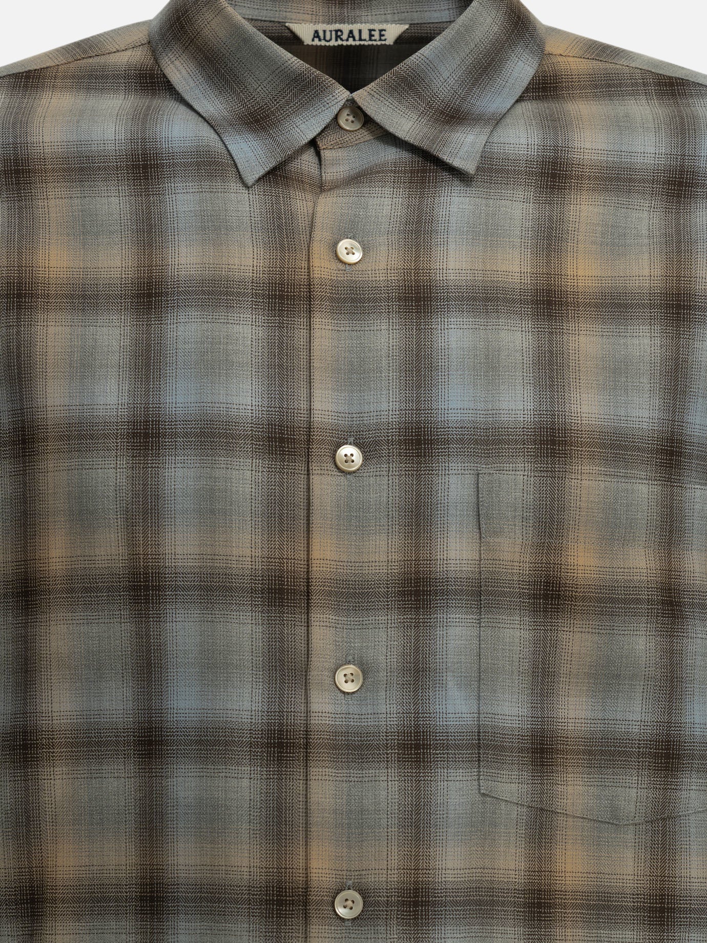 Blu Hour Icon Auralee Casual wool shirt Light blue - Men | VIETTI – Australia (AUD)