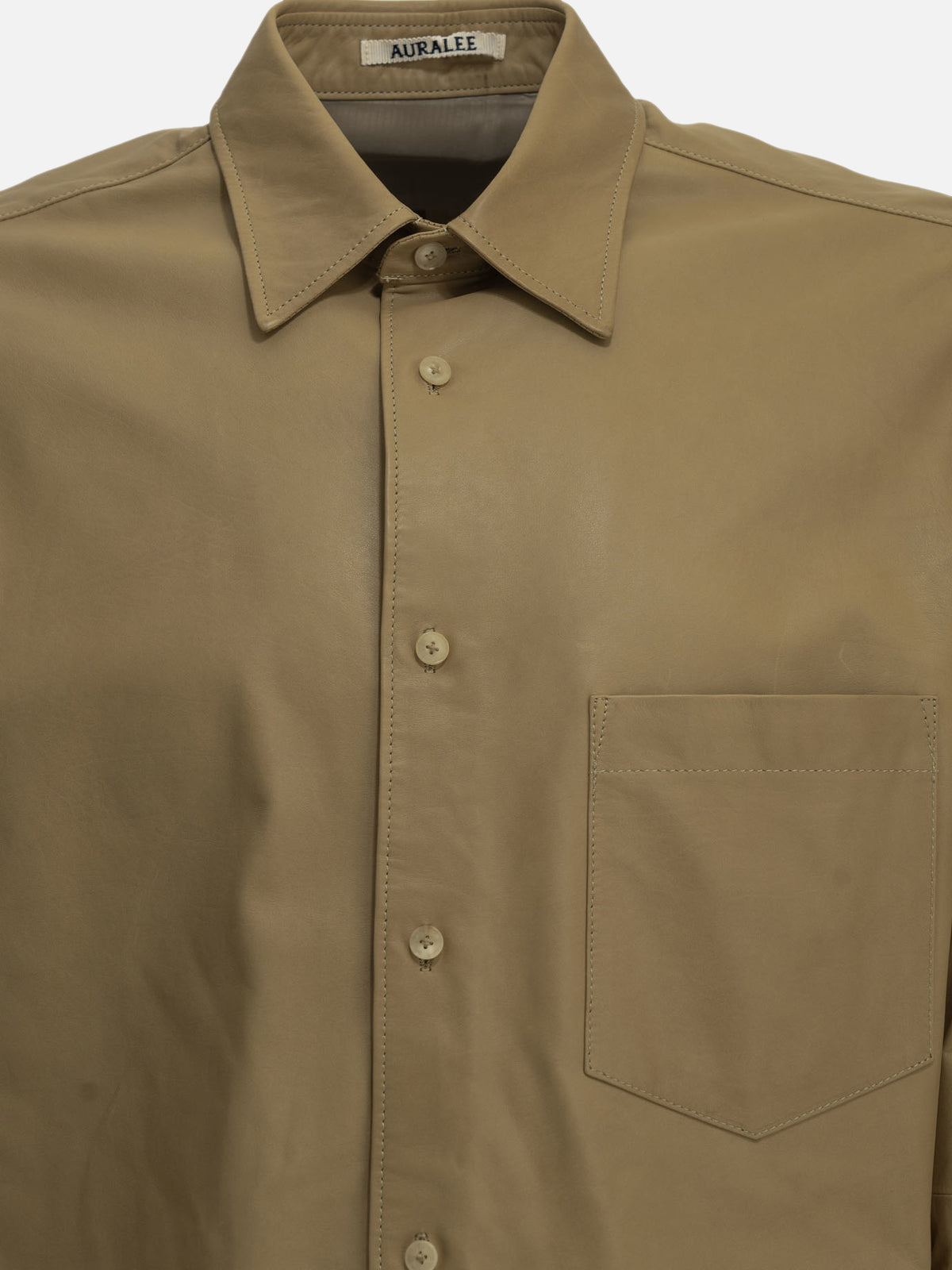 Auralee Casual leather shirt Beige

