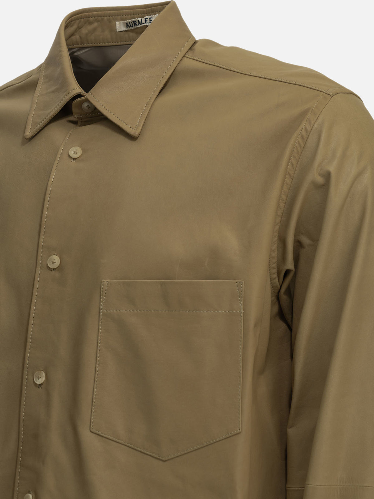 Auralee Casual leather shirt Beige

