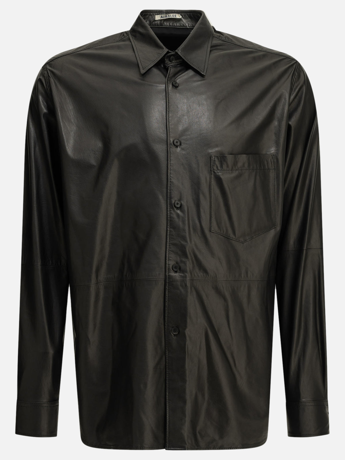 Auralee Casual leather shirt Black

