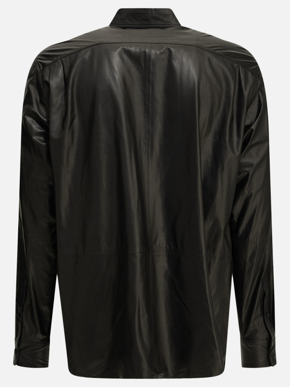 Auralee Casual leather shirt Black

