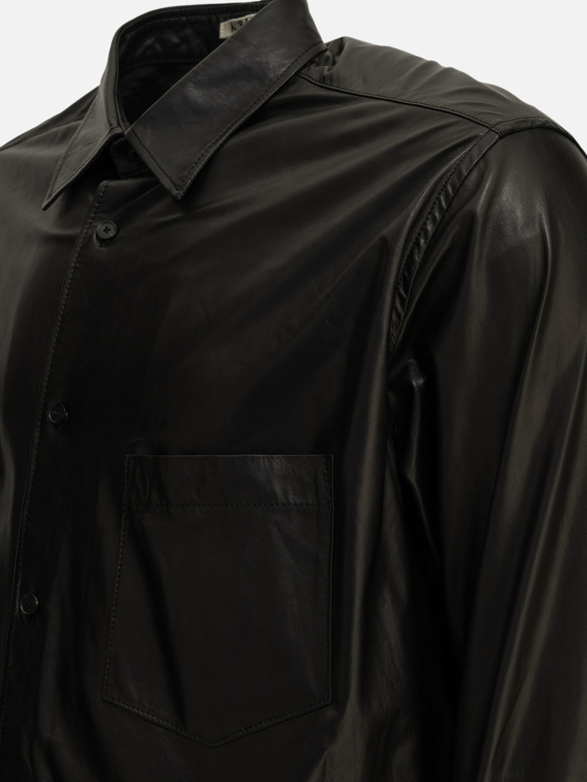Auralee Camicia casual in pelle Nero - VIETTI