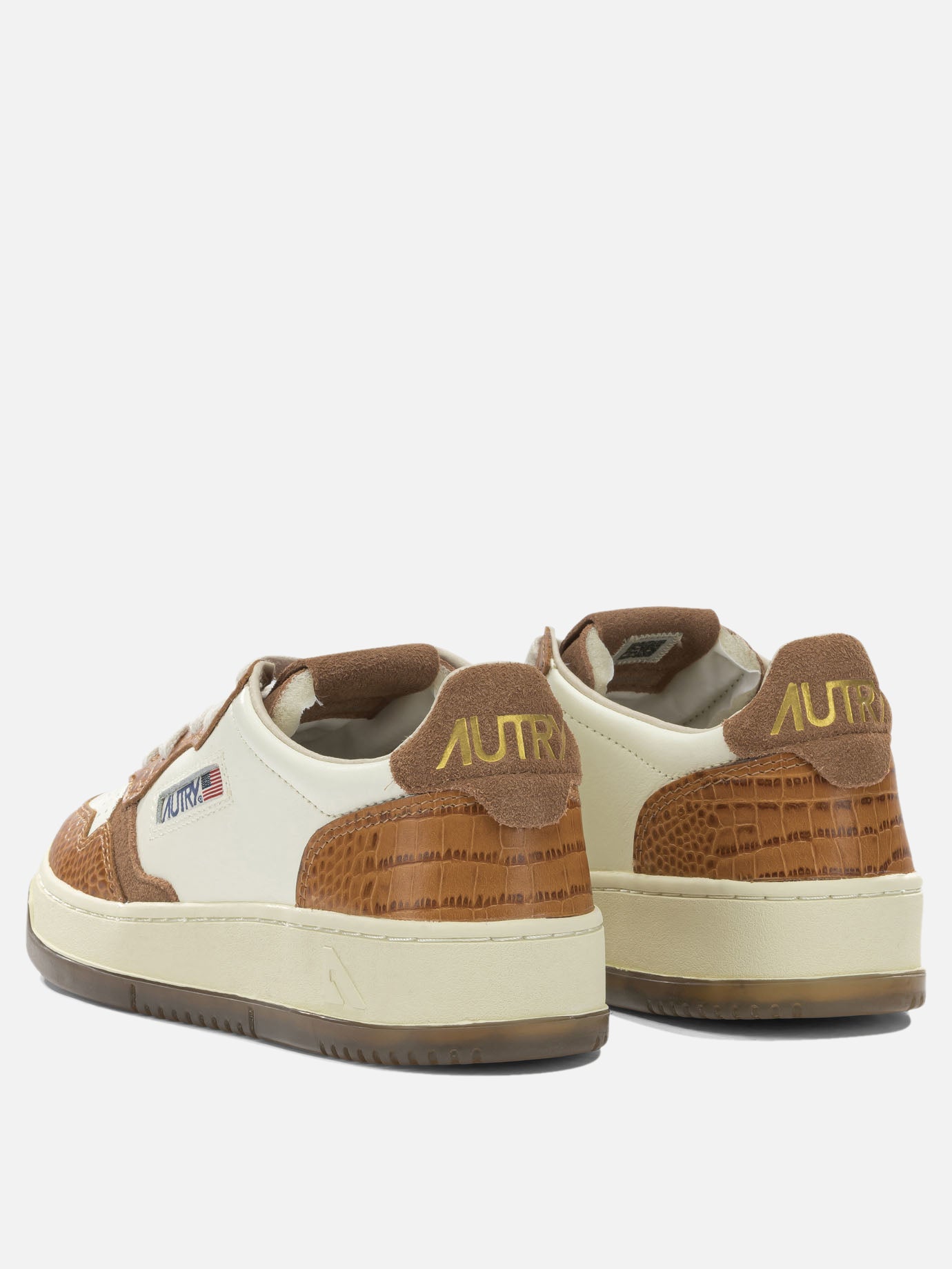 Low top sneakers 60% cow leather 40% crocodile embossed cow leather - 100% rubber  Beige - Autry Women | PDP | VIETTI Online Store | Zoom-Modal_4

