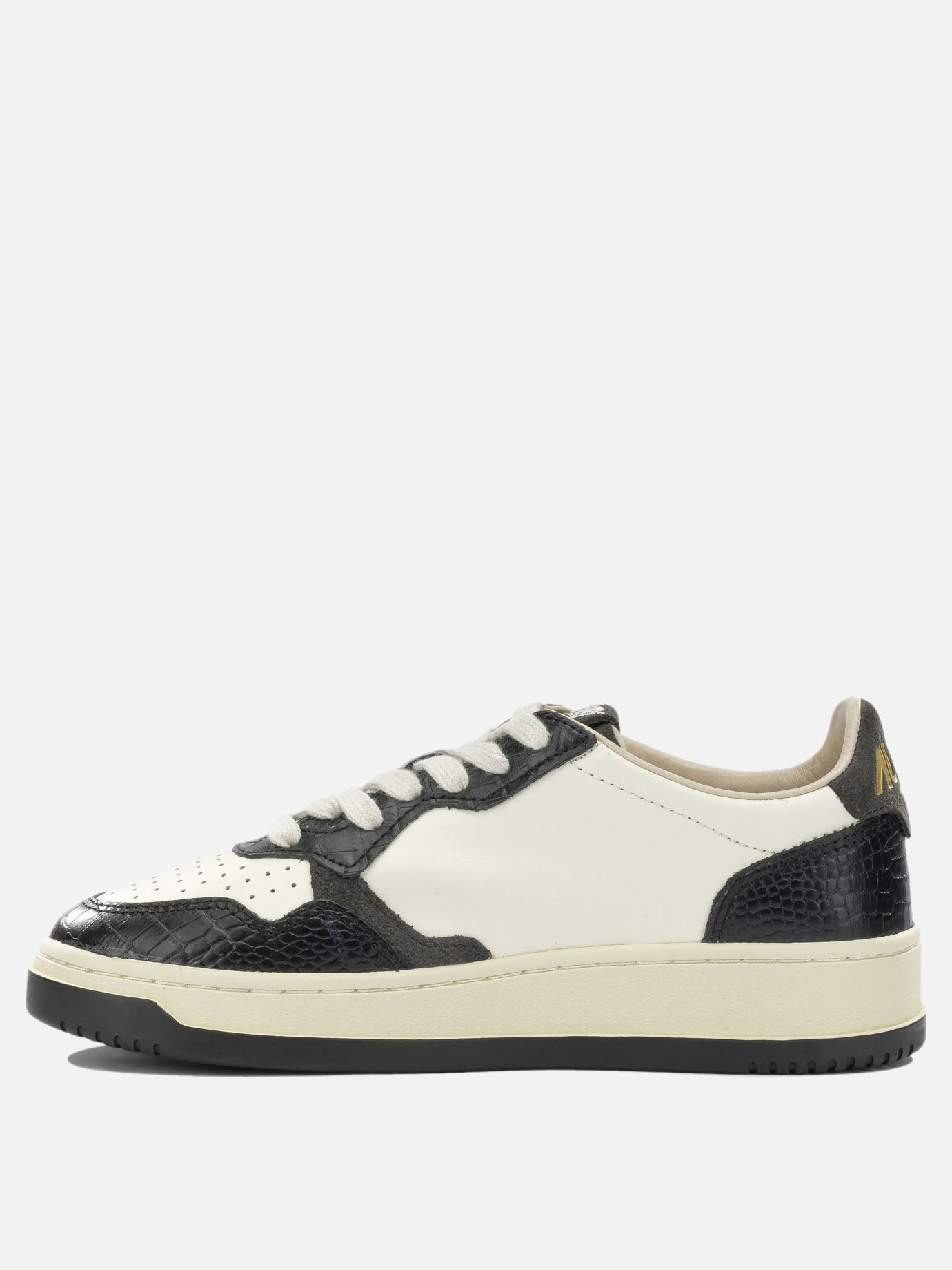 Low top sneakers 60% cow leather 40% crocodile embossed cow leather - 100% rubber  Beige - Autry Women | PDP | VIETTI Online Store | thumbnail_3
