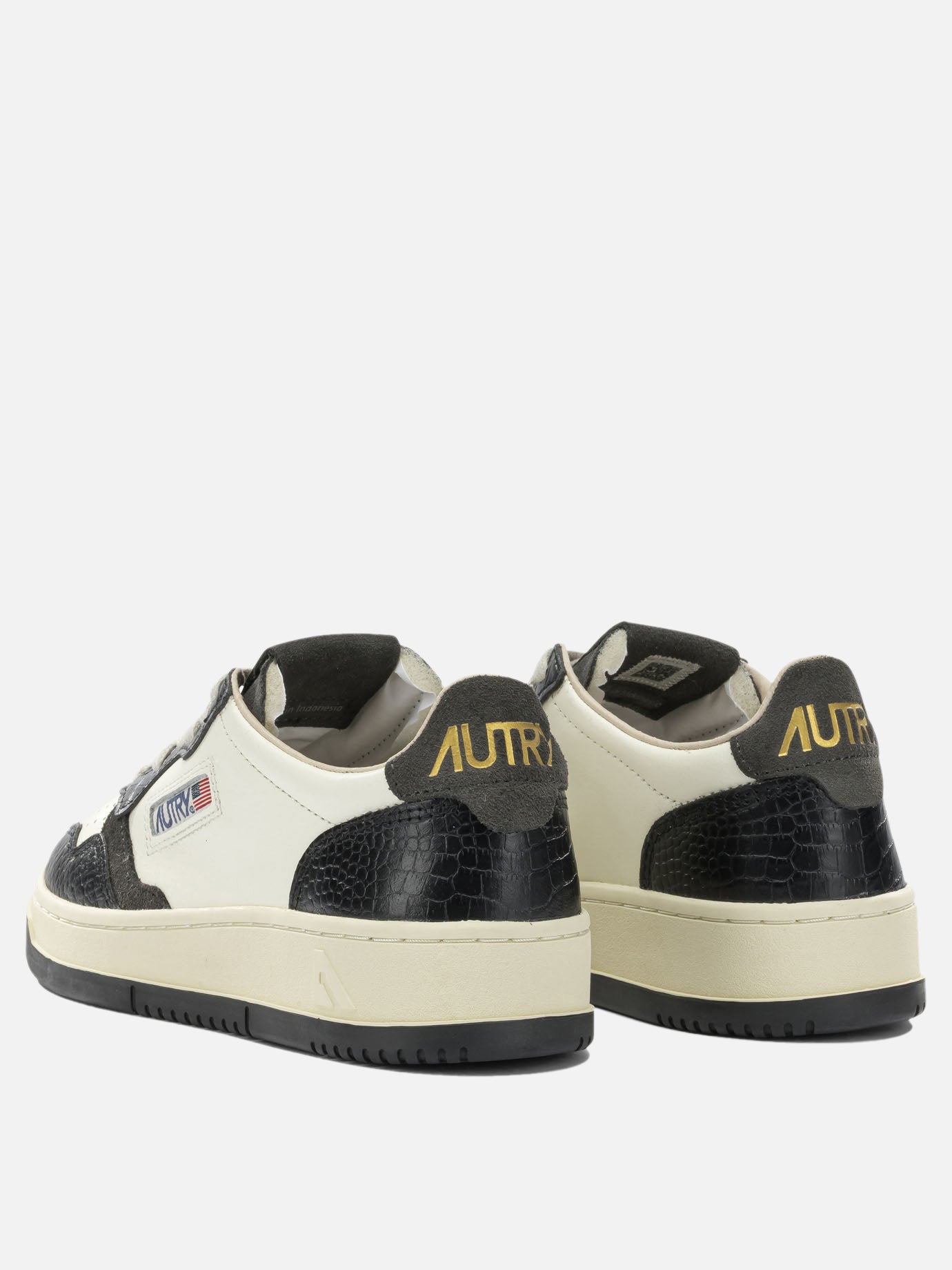 Low top sneakers 60% cow leather 40% crocodile embossed cow leather - 100% rubber  Beige - Autry Women | PDP | VIETTI Online Store | Zoom-Modal_4
