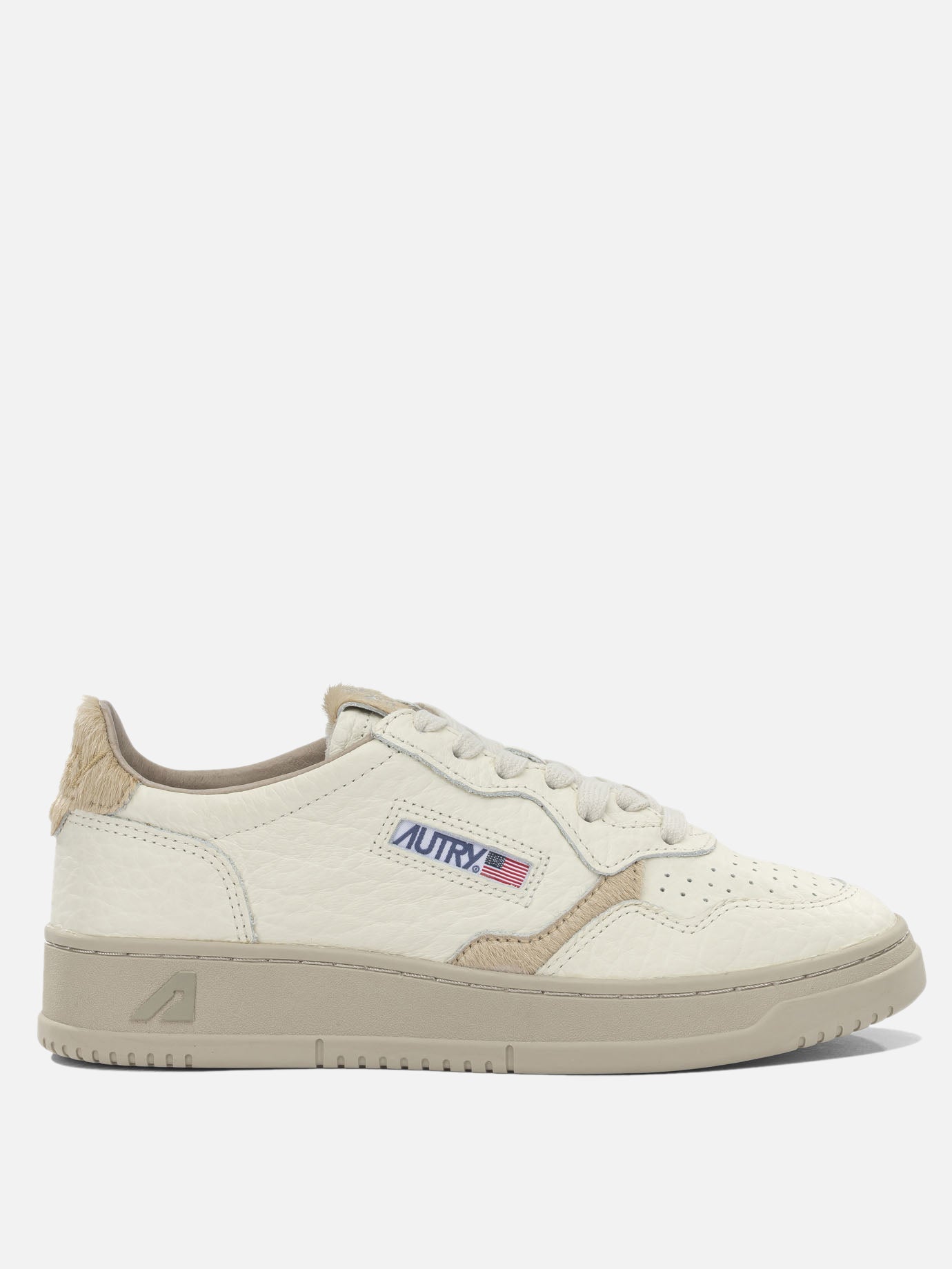 Sneaker basse 90% cow leather 10% nylon - 100% rubber  Beige - Autry Donna | PDP | VIETTI Online Store | Zoom-Modal
