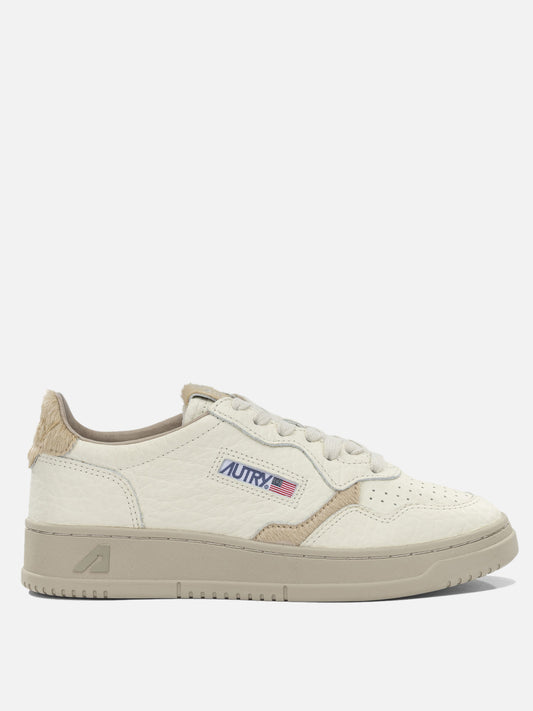Sneaker basse 90% cow leather 10% nylon - 100% rubber  Beige - Autry Donna | PDP | VIETTI Online Store 
