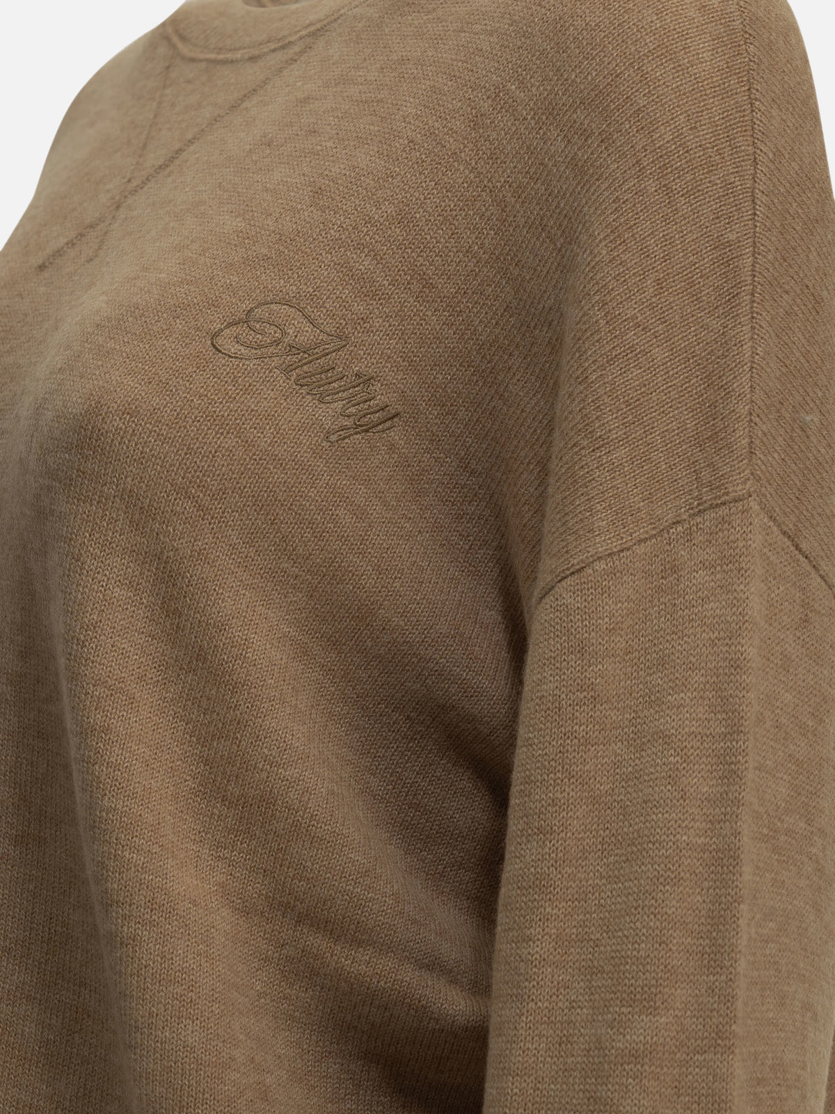 Autry Crew-neck sweater with logo Beige - VIETTI