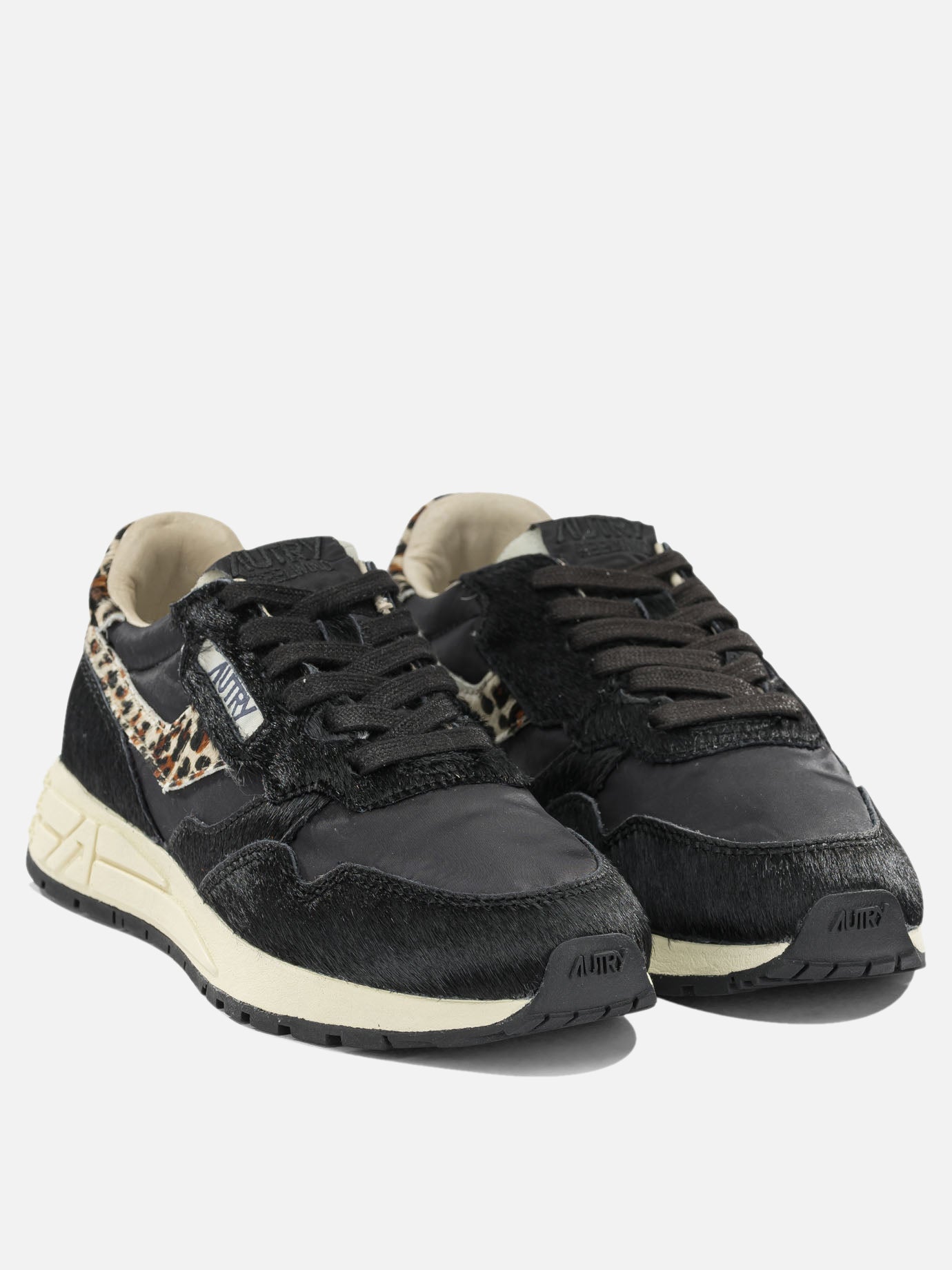 Low top sneakers 60% nylon 40% pony cow leather - 60% phylon 40% rubber  Black - Autry Women | PDP | VIETTI Online Store | thumbnail_2