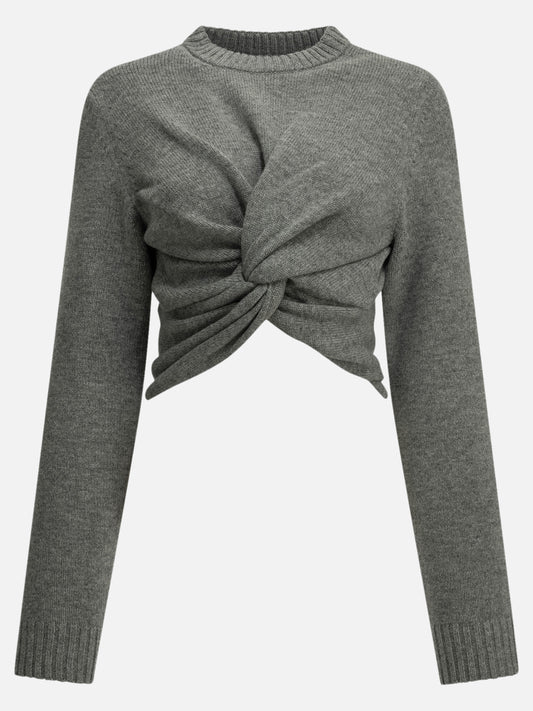 Balenciaga Cropped crew-neck sweater Grey

