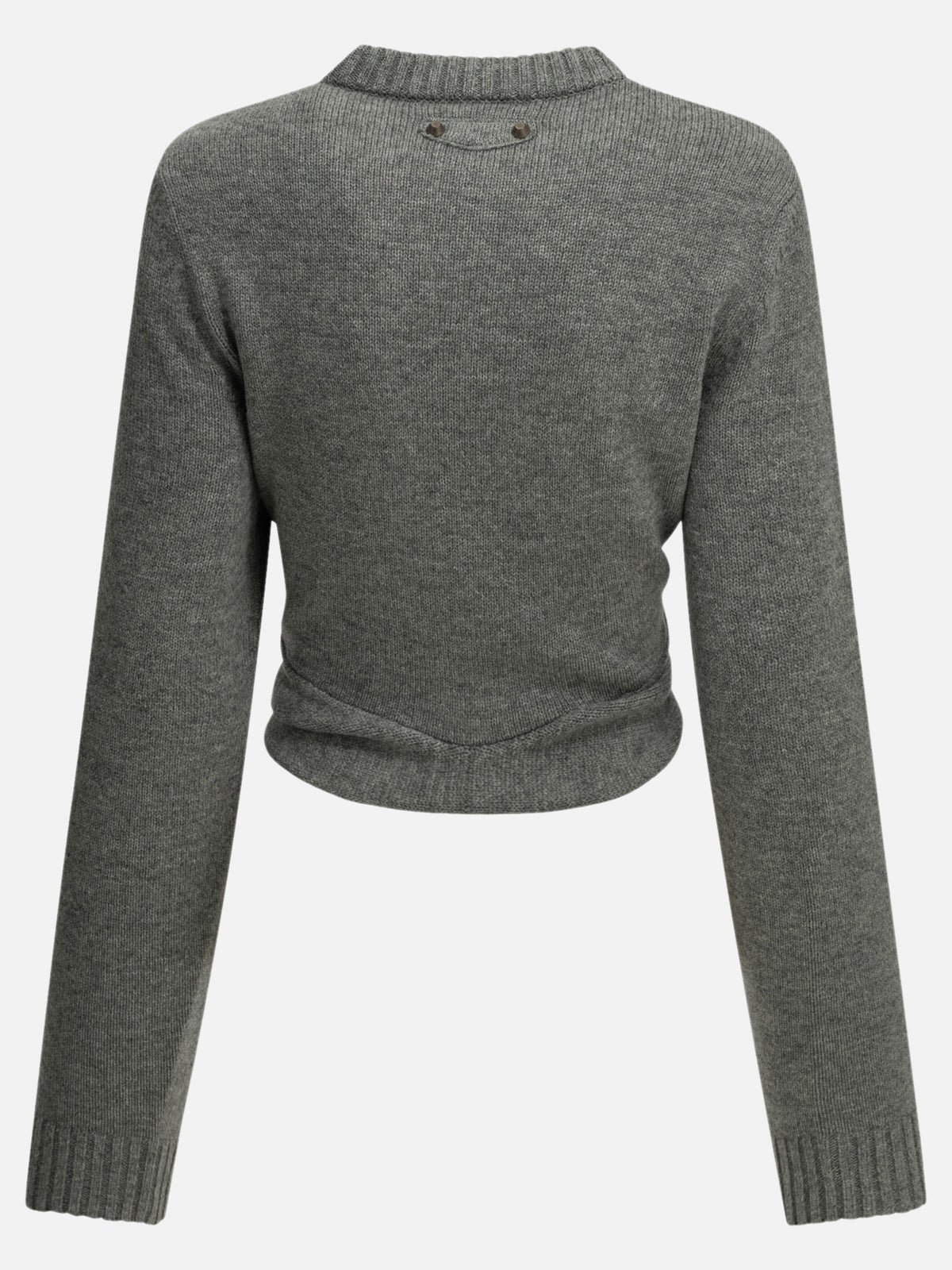 Balenciaga Cropped crew-neck sweater Grey

