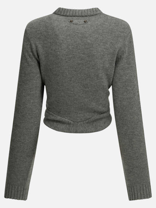 Balenciaga Cropped crew-neck sweater Grey

