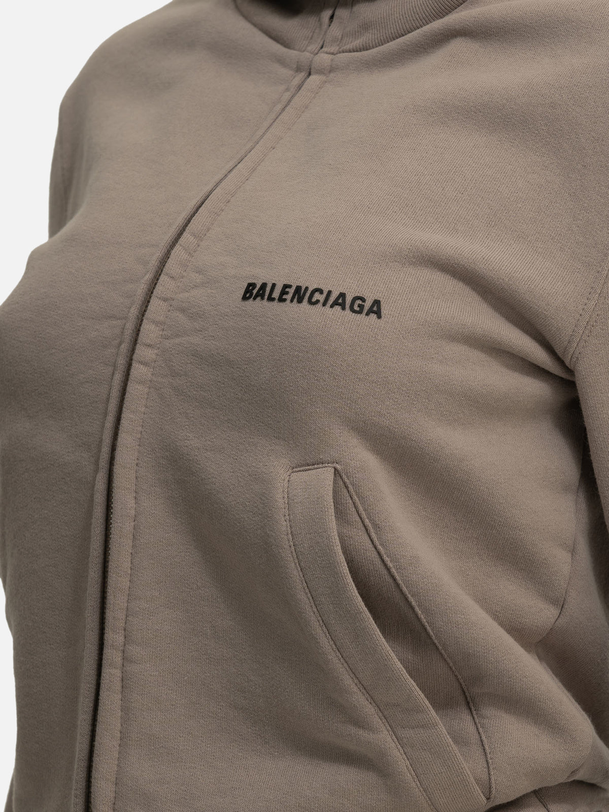 Balenciaga Zip-up Sweatshirt with Logo Pink - VIETTI