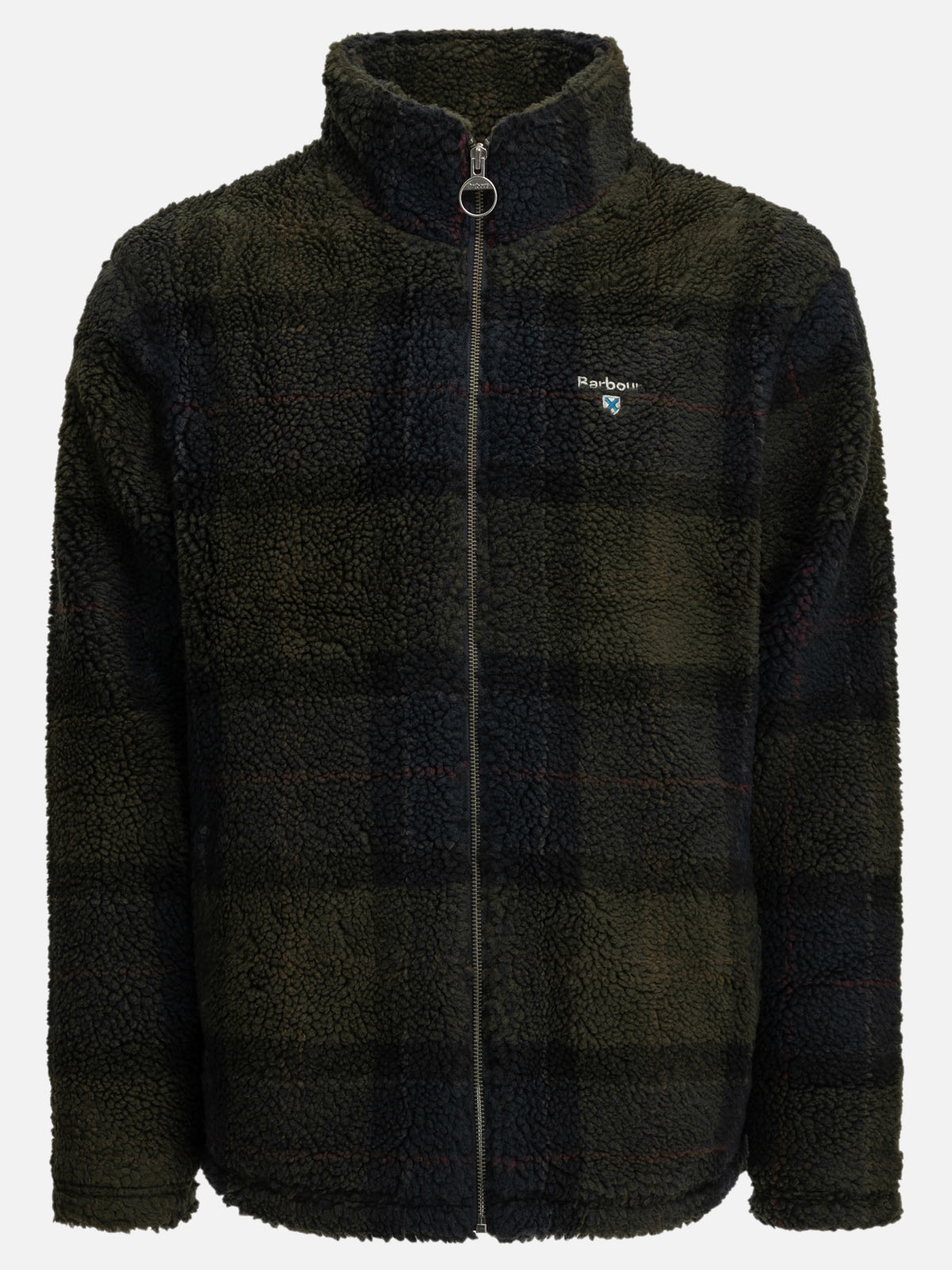 Barbour "Tartan Fleece" Fleece Jacket Black - VIETTI