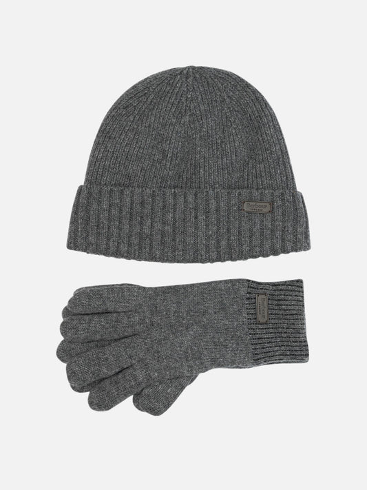Beanies 80% wool 20% polyamide  Grey - Barbour Men | VIETTI Online Store 
