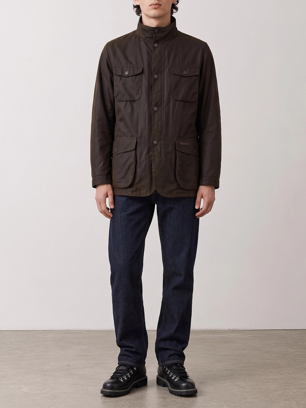Barbour "Ogston Wax" Quilted Jacket Green - VIETTI