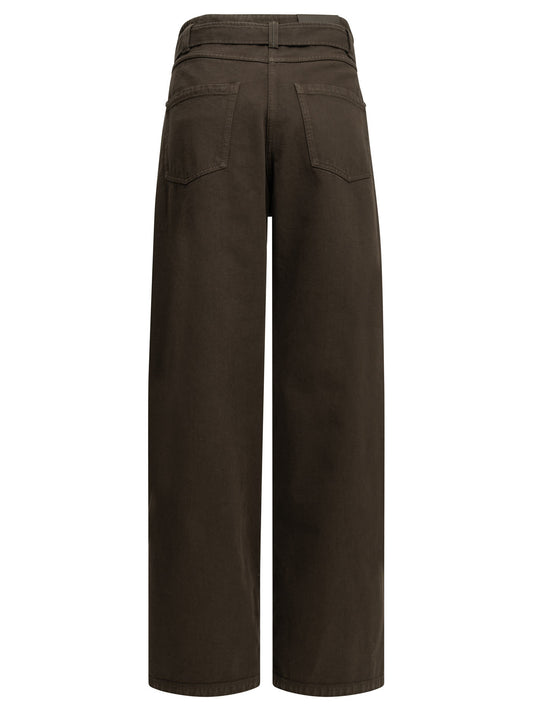 Wide-leg jeans Solid colour  Brown - Brunello Cucinelli Women | PLP | VIETTI Online Store | 2

