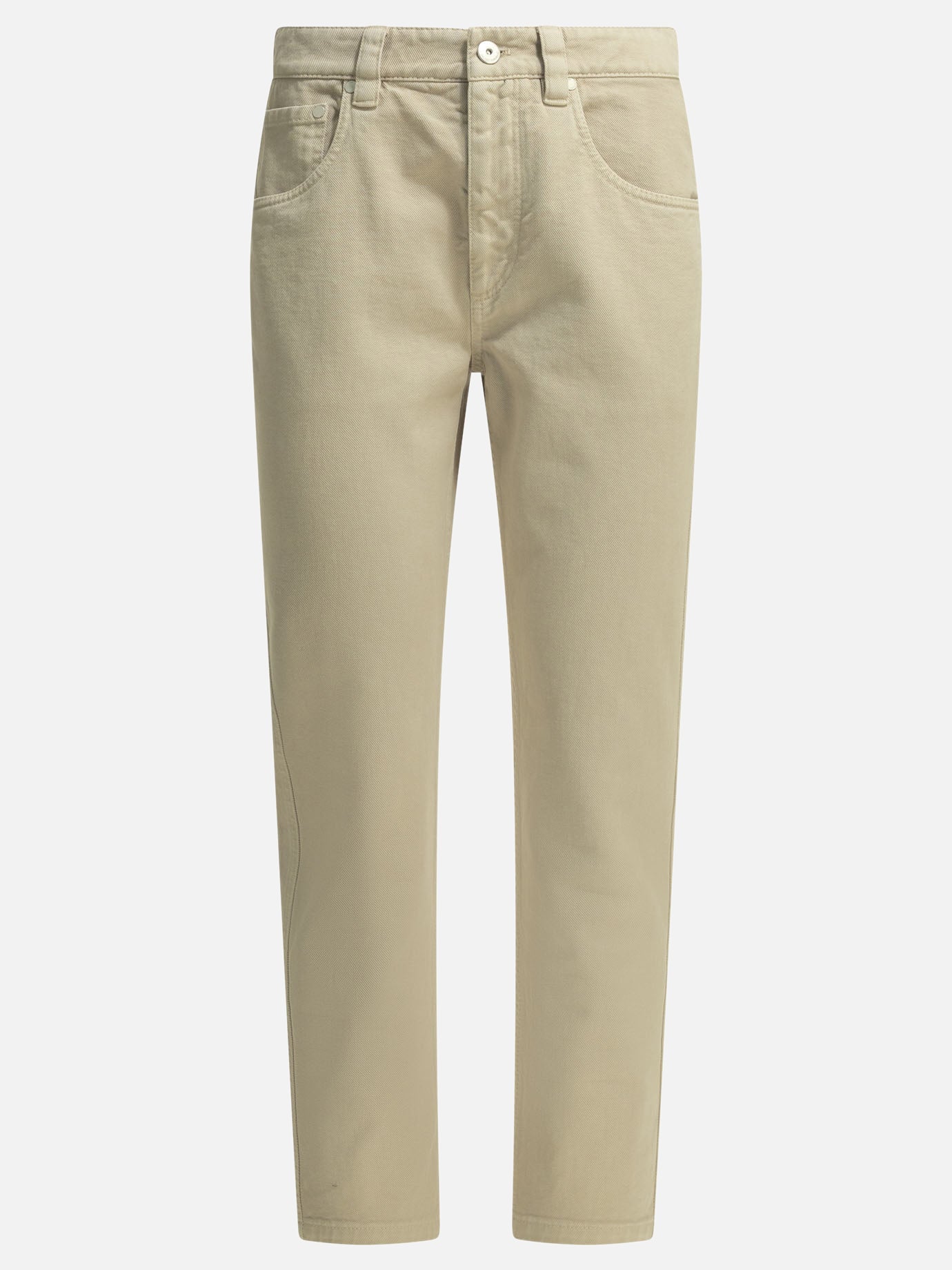 Jeans a gamba dritta Solid colour  Beige - Brunello Cucinelli Donna | PDP | VIETTI Online Store | thumbnail