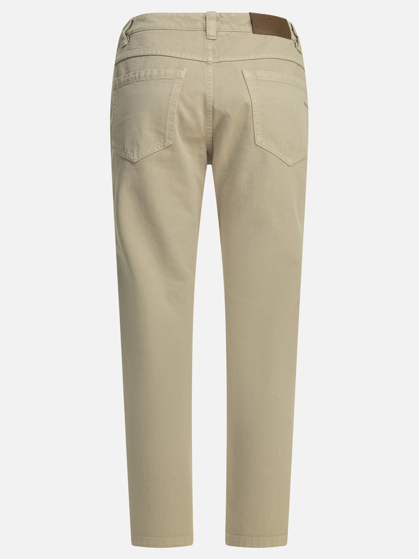 Jeans a gamba dritta Solid colour  Beige - Brunello Cucinelli Donna | PDP | VIETTI Online Store | thumbnail_2