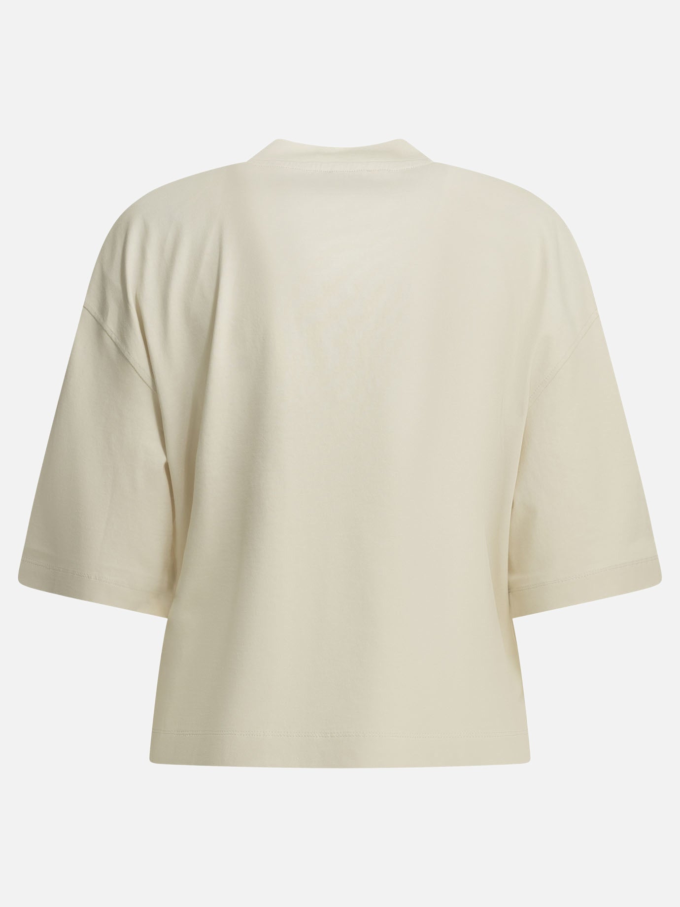 T-shirt girocollo Logo  Beige - Brunello Cucinelli Donna | PDP | VIETTI Online Store | thumbnail_2