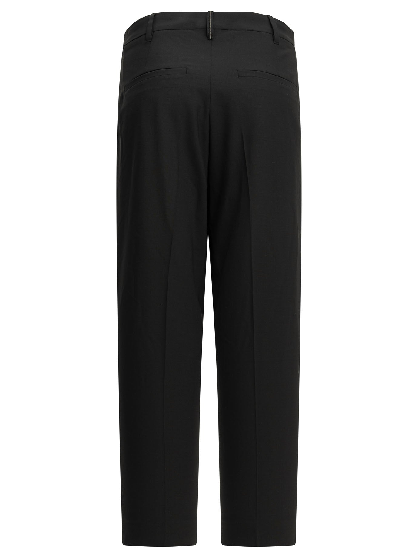 Tailored trousers Solid colour  Black - Brunello Cucinelli Women | PDP | VIETTI Online Store | thumbnail_2