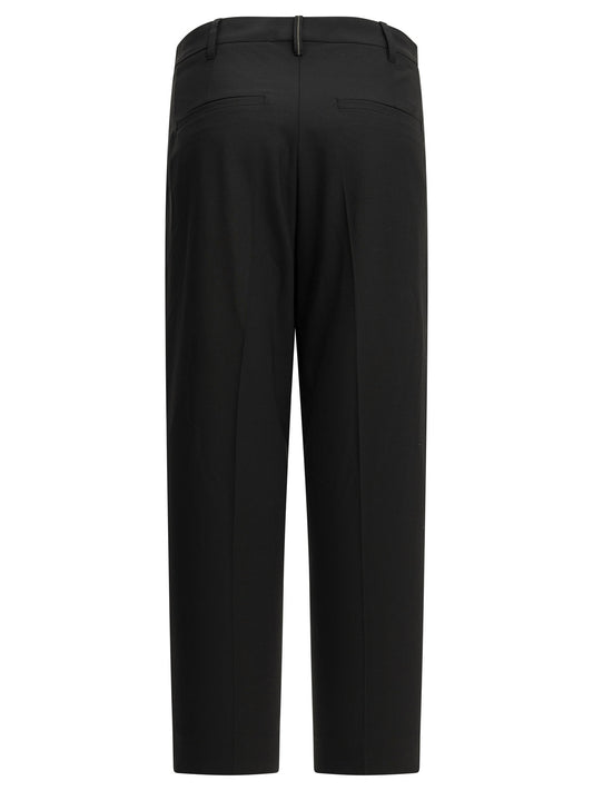 Tailored trousers Solid colour  Black - Brunello Cucinelli Women | PLP | VIETTI Online Store | 2
